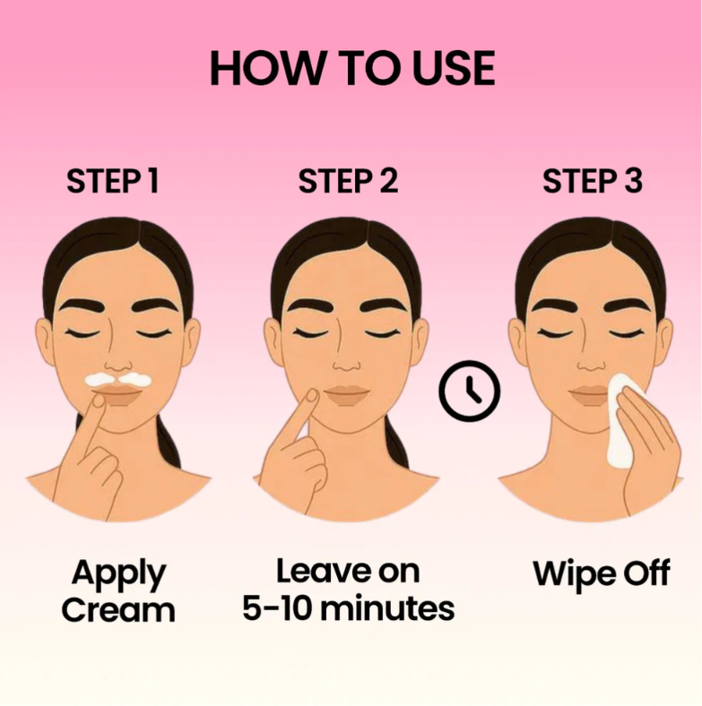 Kit Épilation Visage Instantané - Crème Douce + Gel Apaisant | Peau Nette en 5 min