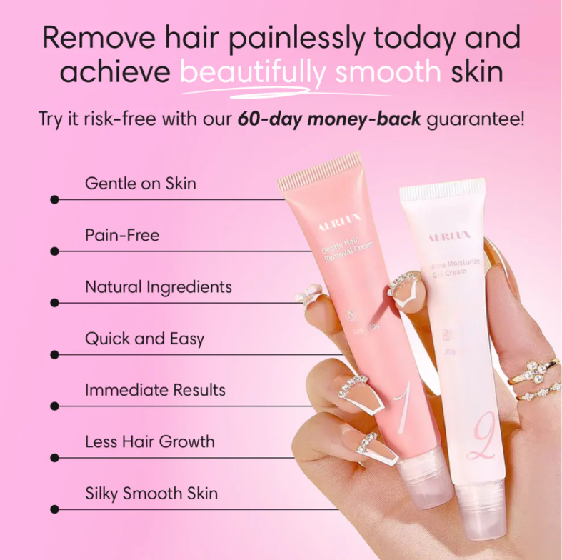 Kit Épilation Visage Instantané - Crème Douce + Gel Apaisant | Peau Nette en 5 min